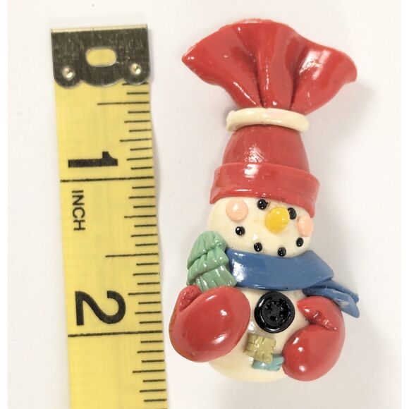 Vintage Christmas Snowman Brooch - Picture 6 of 6